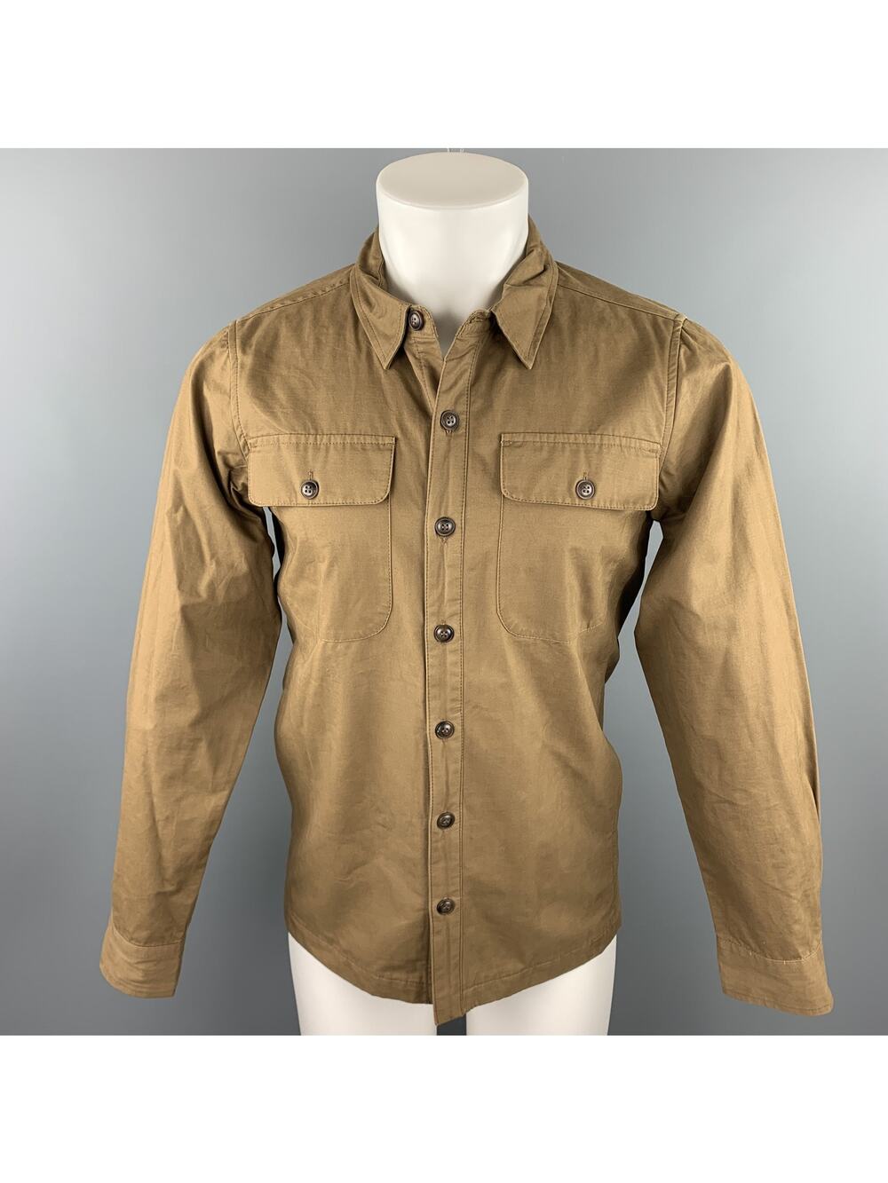 BRIDGE & BURN Size S Khaki Cotton Buttoned Jacket